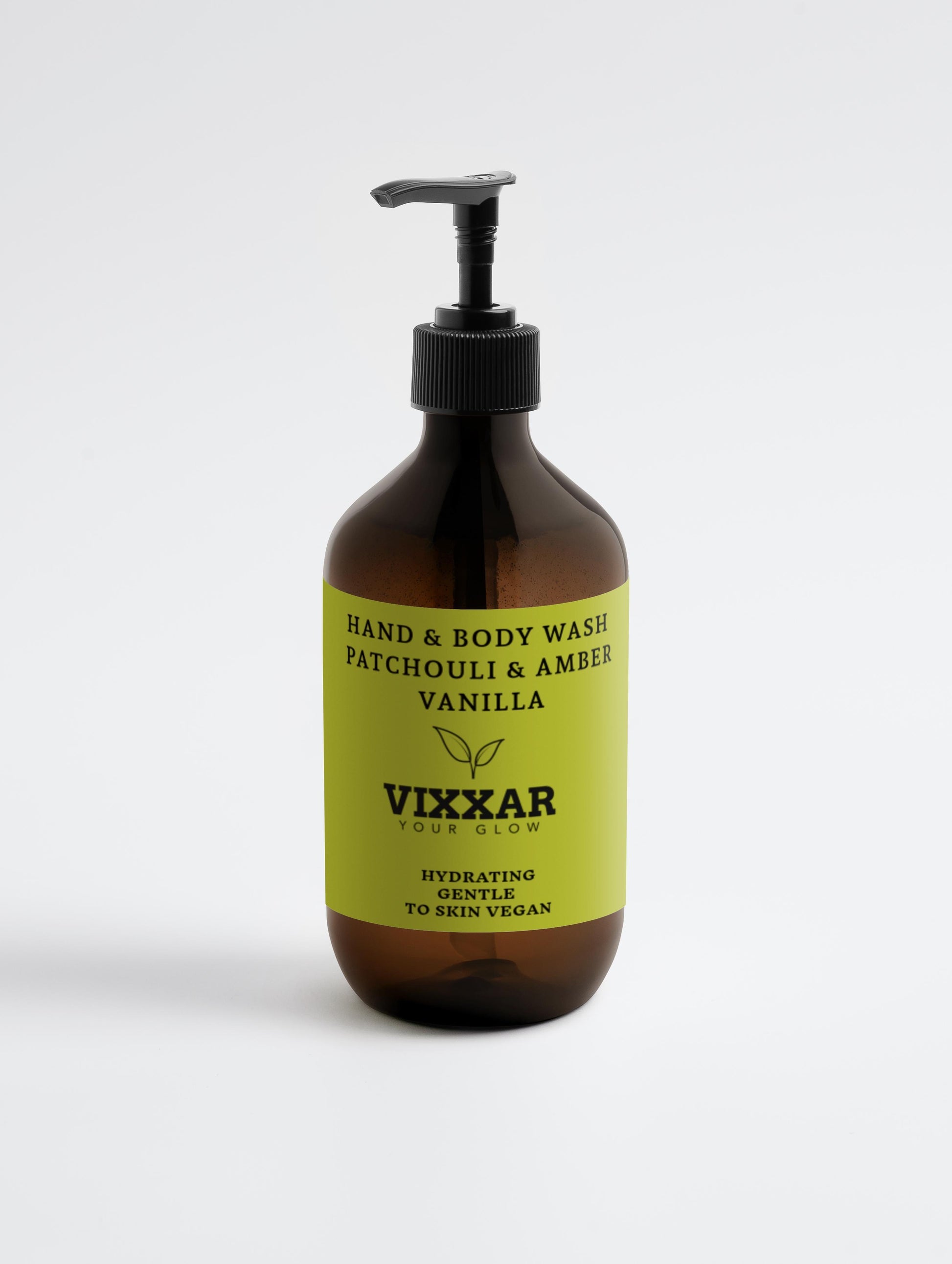 Hand & Body Wash, Patchouli & Amber Vanilla 490ml - Vixxar Cosmetiques