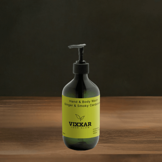 Hand & Body Wash, Ginger & Smoky Cardamom 490ml - Vixxar Cosmetiques